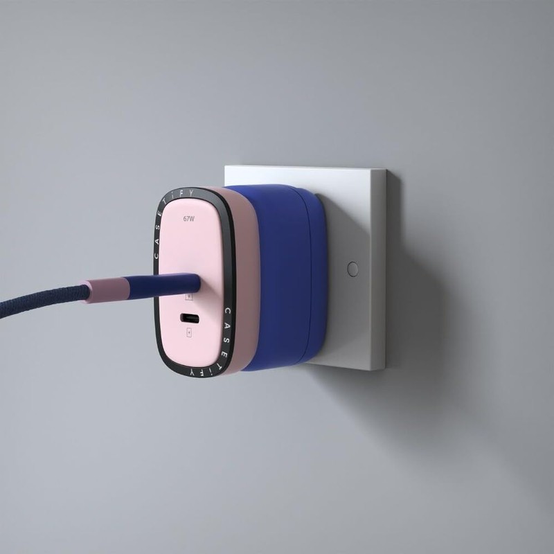 CASETiFY Powerthru 67W Fast Charger - Pink/Blue