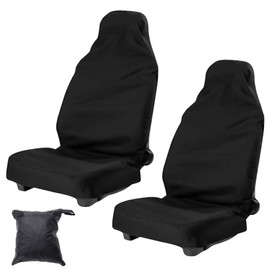JOCXZI car seat cover for front seats waterproof - 1 piece car front seats universal car seat cover in black, seat cover car seats front for dogs children sports easy to clean
