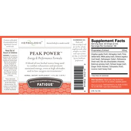Herbalogic - Peak Power Liquid Herb Drops - Stimulant-Free Natural Energy Formula to Combat Adrenal Fatigue & Improve Physical Stamina - Contains American Ginseng & Astragalus - 4 Fl. Oz.