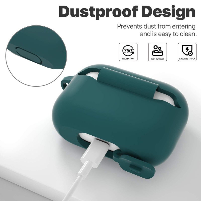ATUAT Compatible with AirPods Pro Case, Protective Silicone Cover Compatible