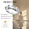 Bopiu Just Breathe Ring for Women, Stainless Steel Spiral Wrap
