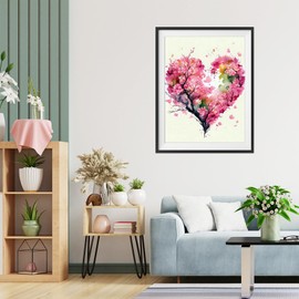 TOSTOG Diamond Painting Kits for Adults,Full Drill 5D DIY Diamond Art Kit Diamond Crystal Rhinestone Flowers and Love Arts and Crafts Picture for Home Wall Decor 30x40cm/12x16inch