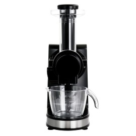 Megachef Masticating Slow Juicer Extractor with Reverse Function, Cold Press Juicer Machine with Quiet Motor, Chrome Silver