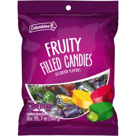 Colombina Sweet Delights – Fruity Filled Candies 7 Oz - Hard Shell and Liquid, Soft Center Candy –Pineapple, Grape, Green Apple, Strawberry Assorted Flavors - Individually Wrapped Candy Dishes, Party Bag Favors