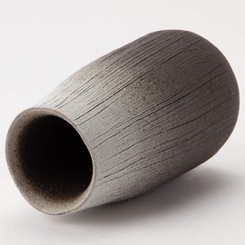 Marui Pottery MR-11-7311 Shigaraki Ware Hephamon, Flower Base, Large, White, Acorn, Snow Remaining Pottery