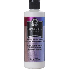 FolkArt, Red-Violet-Blue Shift Dragonfly Glaze Assorted 8 fl oz Premium Acrylic Topcoat Paint, Perfect for Easy to Apply DIY Arts and Crafts, 36240