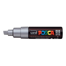 Uni Posca Marker PC-8K Paint Glass Pen Broad Chisel Tip 8.00mm Silver