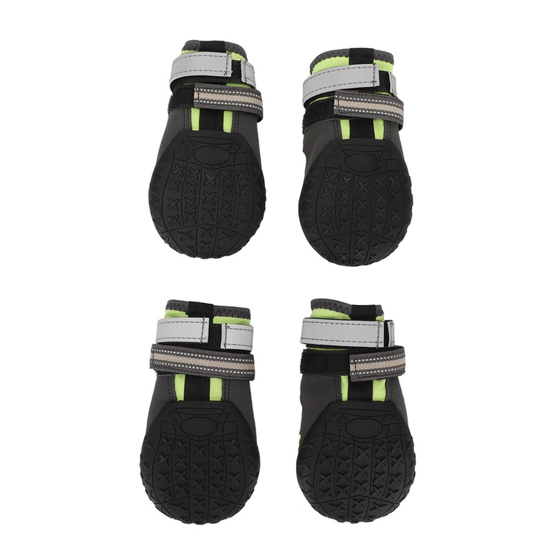 4Pcs Dog Booties Adjustable Slip Resistant Breathable Dog Boot with
