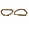 sourcing map Pack of 10 D Rings Welded Bronze Tone