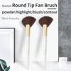 Enzo Ken Large Fan Brush Flexible Angled Fluffy Blusher Brush