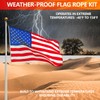 sprookber 50Ft Flagpole Rope Kit, 5/16" Nylon Halyard with 4