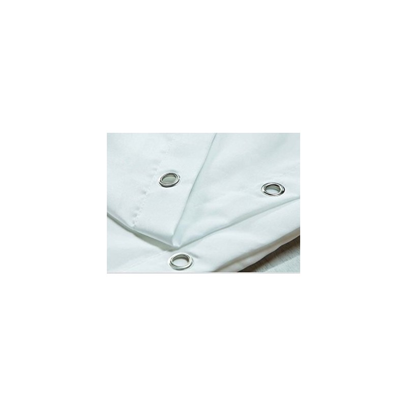 WG WHITE ANTI-BACTERIAL FABRIC SHOWER EXTRA LONG AND EXTRA WIDE