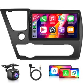 for Honda Civic 2013 2014 2015 2016 2017 Car Radio Stereo 2G+64G with Wireless CarPlay/Android Auto, 9 Inch Android 13 Touch Screen Head Unit, GPS Navi WiFi Bluetooth SWC HD Backup Camera