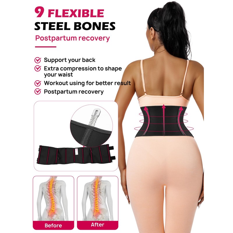 Atbuty Short Torso 7 Inch Waist Trainer for Women Latex
