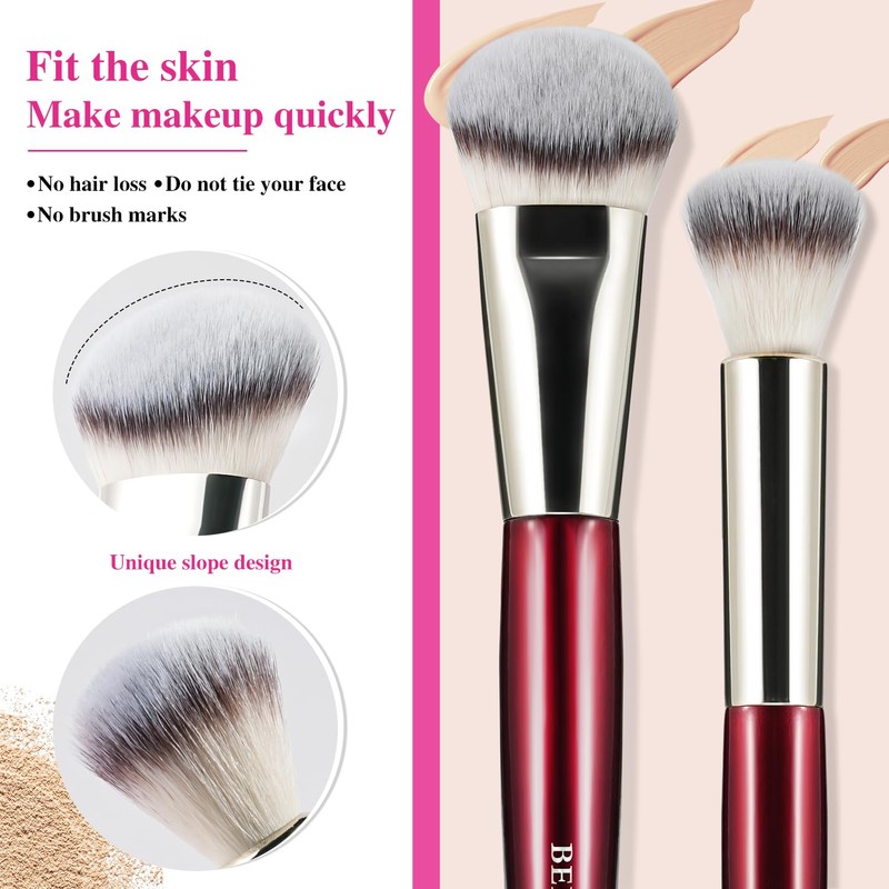 BEILI Makeup Brushes 15Pcs Make up Brushes Set Premium Vegan