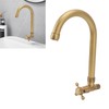 Antique Brass Basin Faucet with Cross Knob Single Handle Faucet