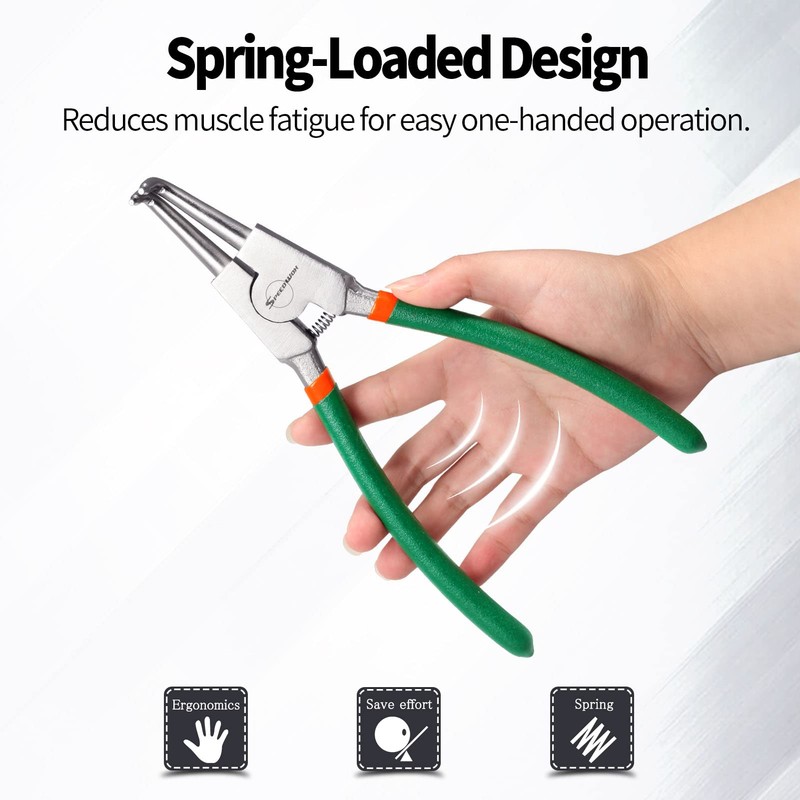 SPEEDWOX Circlip Pliers 9-Inch Snap Ring Pliers External Heavy Duty