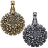 2 Pieces Yarn Cutter Pendants Antique Gold Silver Metal Thread