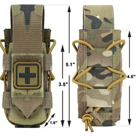 Tourniquet Pouch with Molle Clip,SABADO Tourniquet Holder Removeable Flap Cover,TQ Pouch for Duty Belt and Tactical Vest