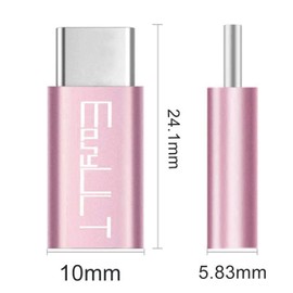 EasyULT, USB C adapter to Micro USB, converter for Galaxy S8, S8+, S8 plus, S9, S9 plus, S10, S10+, S10E, Note 9, Note 10, A20e, A40, A50, P30 lite, P40 lite and other type C devices, 4 pieces