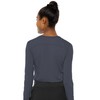 Med Couture Women's 'Activate' Performance Long Sleeve Knit Tee, Pewter,