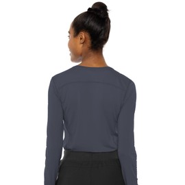 Med Couture Women's 'Activate' Performance Long Sleeve Knit Tee, Pewter, X-Large