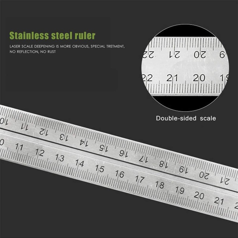 Multifunctional Stainless Steel Combination Try Squares Ruler with Bubble Level