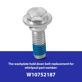 W10752187 W11050804 Washer Washplate agitator Screw Compatible with Whirlpool Washer Washplate agitator Screw, for Whirlpool dryer Washer Washplate agitator Screw parts AP5956376, 3452755, PS10064547
