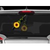 Sunflower flower WiperTags attach to rear vehicle wiper blades