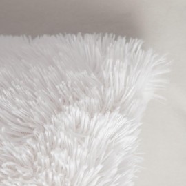 MIULEE Pack of 2 Faux Fur Throw Pillow Cover Fluffy Soft Decorative Square Pillow covers Plush Case Christmas Covers For Livingroom Sofa Bedroom 16 x 16 Inch 40 x 40 cm 16"x16" White