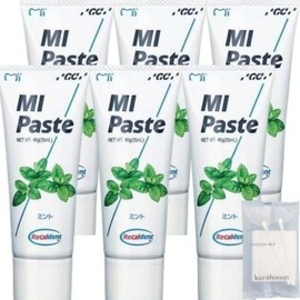 kurahooon Set of 6 GC MI Paste Mint 40g with kurahooon Cotton Set