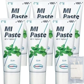 kurahooon Set of 6 GC MI Paste Mint 40g with kurahooon Cotton Set