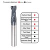 sourcing map Square Nose End Mill, 10mm Tip Dia Solid
