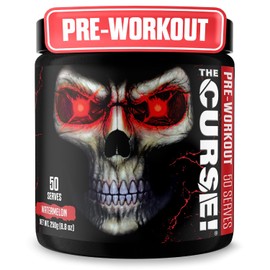 JNX SPORTS The Curse! Pre Workout Powder for Men & Women, Caffeine, Beta-Alanine, Creatine, L-Citrulline, 50 Servings, Watermelon Flavor – Boost Energy, Strength & Focus