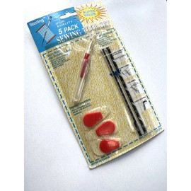 Sterling 16" Sewing Gauge Ruler Seam Ripper w/Protective Ball and Cap, 3 Needle Threaders