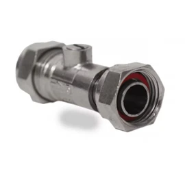 hep® 15mm Service Valve Straight 1/2" Inc. Washer Chrome Isolation Valve