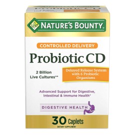 Nature's Bounty Nature's Bounty Controlled Delivery Probiotic, Dietary Supplement, Advanced Support for Digestive, Intestinal and Immune Health, 30 Caplets