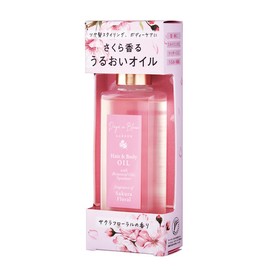 Days Inn Bloom Garden Hair & Body Oil, 3.4 fl oz (100 ml) Sakura Floral (Cherry Blossoms, Sakura, Moisturizing, Flower Oil Beauty, Hair Body, Whole Body)