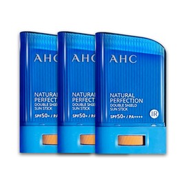 AHC Natural Perfection Double Shield Sun Stick 22g Blue 3 Pieces SPF50+ PA++++ / AHC 내추럴 퍼펙션 더블 쉴드 선스틱 22g 파랑 3개 SPF50+  PA++++