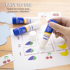 BAZIC Premium Glue Stick 8g/0.28 Oz,White Glue Sticks, Multi-Purpose Acid Free, for Photos Paper Art Craft at School Home Office (4/Pack), 2-Packs