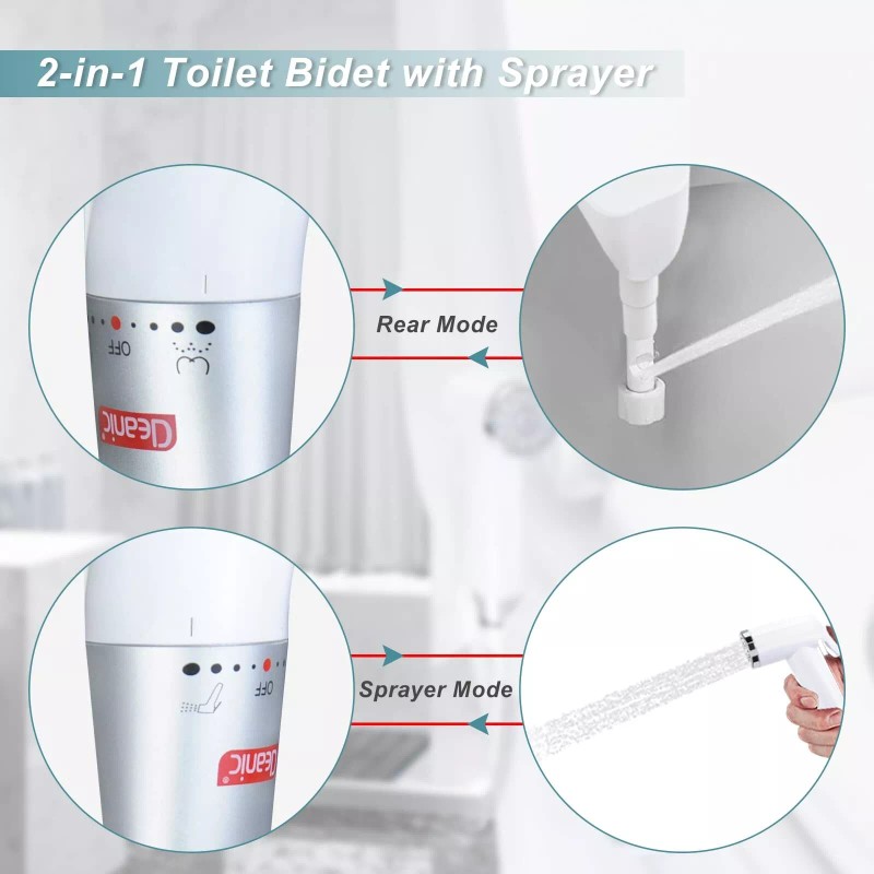 DEANIC 2-in-1 Bidet Attachment with Handheld Bath Bidet Sprayer, Ultra-Slim