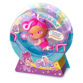 The Bellies from Bellieville - Bellie Roxy Roll, Baby Doll, Pin Up Look with Pink Hair and Skating, Includes Pink Nappy and Dummy, Toy for Children from 3 Years, Famosa (700017075)