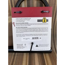 Blackburn New Blackburn 8" U-Lock with 4' X 8MM Cable 2 Keys Level 4/5 Security Bike Lock