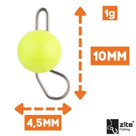 Zite Fishing Tungsten Mini Cheburashka 3-Piece 0.5g (2, grams)