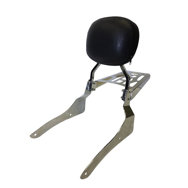 Round - Sissy Bar Backrest & Luggage Rack for 07+
