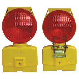 Solar Barricade Light, LED, Red/Yellow