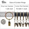 LLPJS 100 Pack Curtain Rings with Clips, Curtain Clip Rings