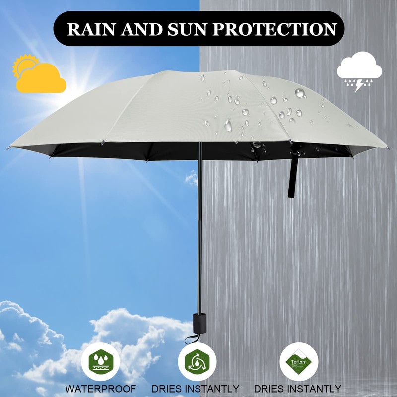 Vicloon Windproof Travel Umbrella, UV Blocked Umbrella, Compact, Light, Strong