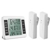 Wireless Digital Audible Fridge Thermometer Freezer Thermometer with 2-Piece Sensor