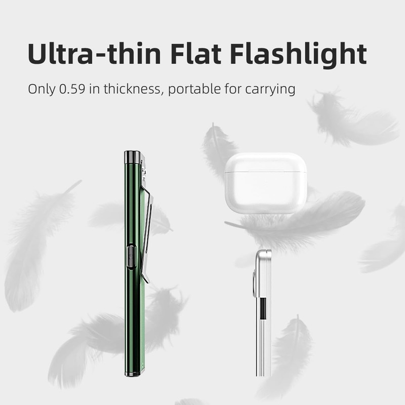 WARSUN Compact Multi-Mode Pocket LED Flashlight - 675LM, USB-C Rechargeable,